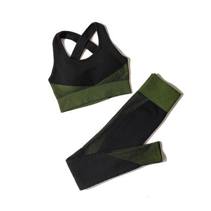 women's grass green wrath gym set